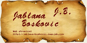 Jablana Bošković vizit kartica